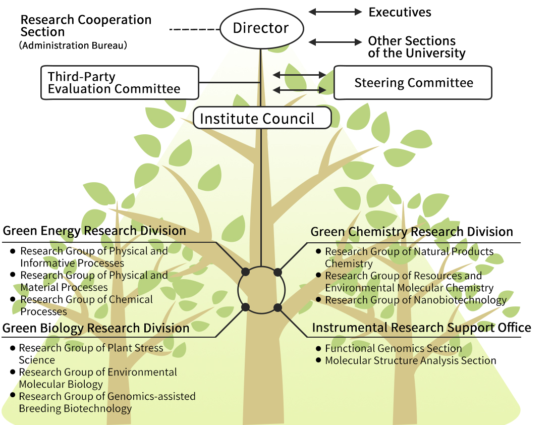 Shizuoka University Research Institute of Green Science and Technology Organizational Chart