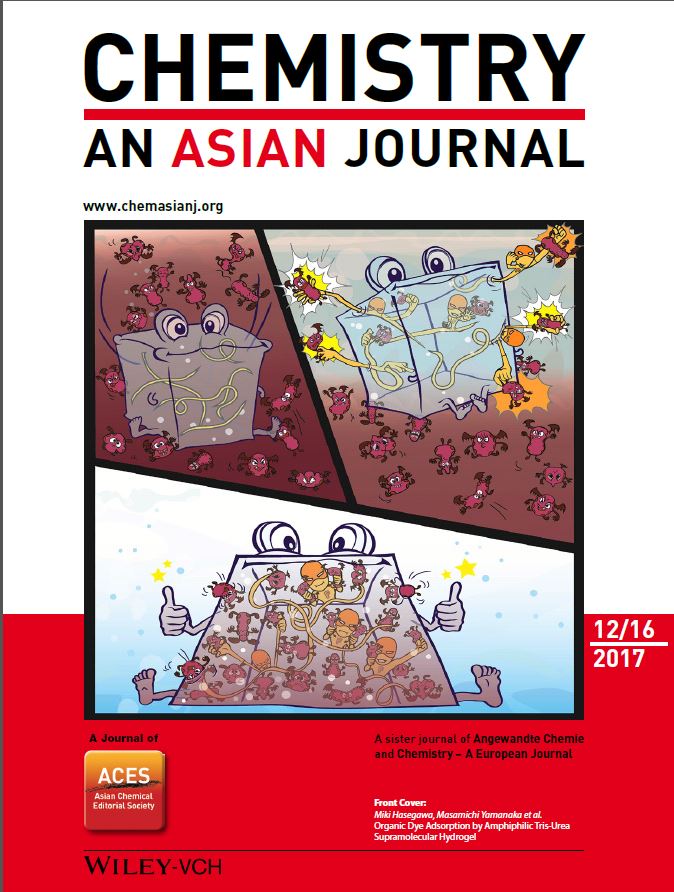 山中准教授の論文が雑誌「Chemistry – An Asian Journal」に掲載および表紙に採択されました